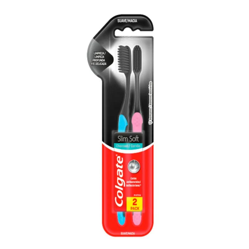 CEPILLO DE DIENTES COLGATE SLIM SOFT BLACK 2X1